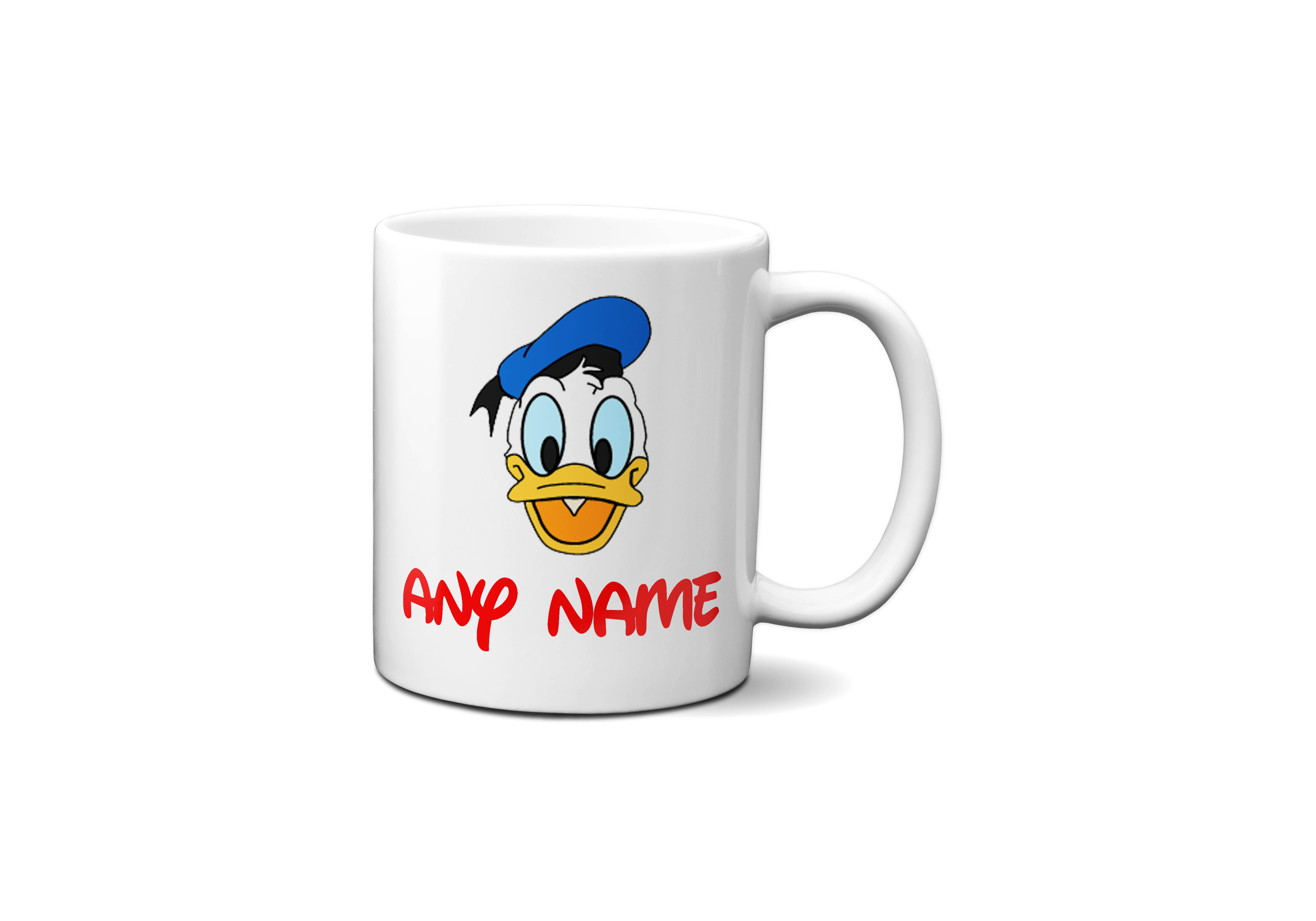 Donald Duck Personalised Inspired Travel Mug Cup With Any Name 