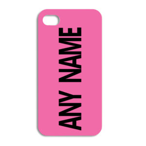 Personalised Black on Pink Coloured Name Font Phone Case