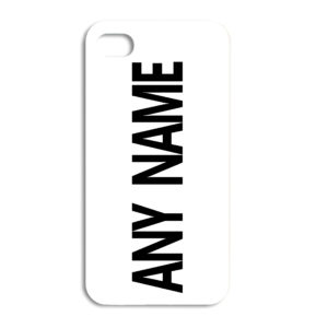 Personalised Black on White Coloured Name Font Phone Case