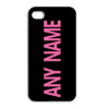 Personalised Pink on Black Coloured Name Font Mobile cover