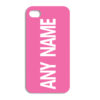 Personalised White on Pink Coloured Name Font mobile cover