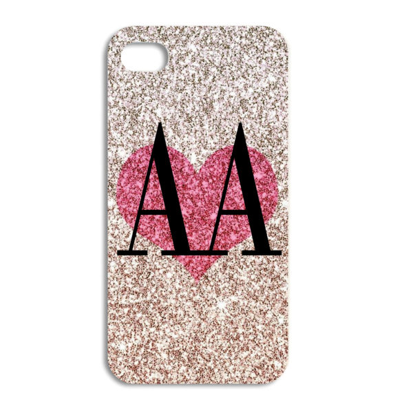 Personalised Crystal Style Love Heart Phone Case