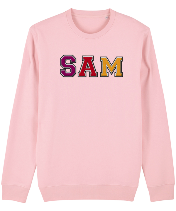 Personalized Varsity Letterman Patch Sweatshirt