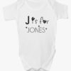 Personalised ‘Initial Is For Name’ Baby Bodysuit