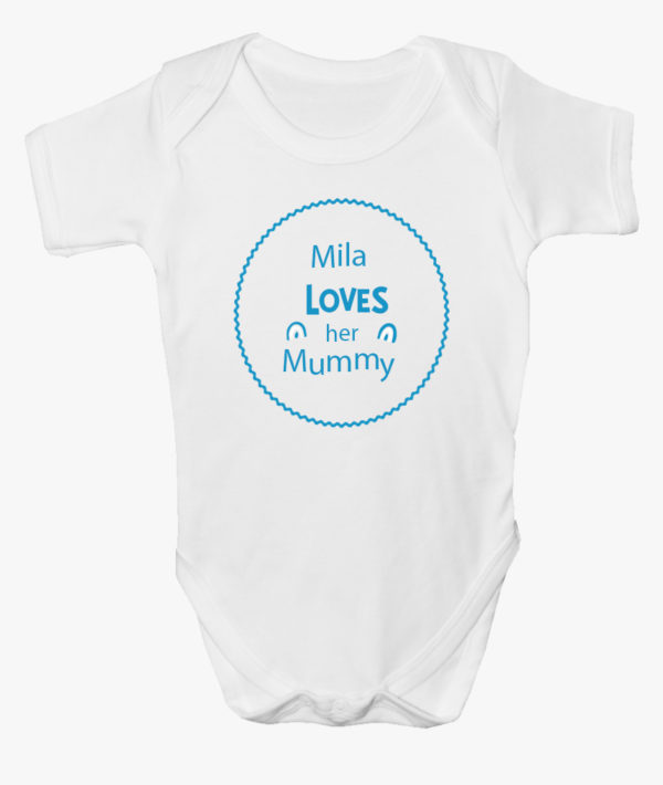 Personalised ‘Loves His or Her Mummy’ Baby Bodysuit
