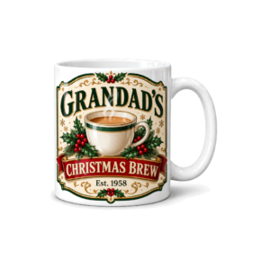 Personalised Grandad's Christmas Brew Mug