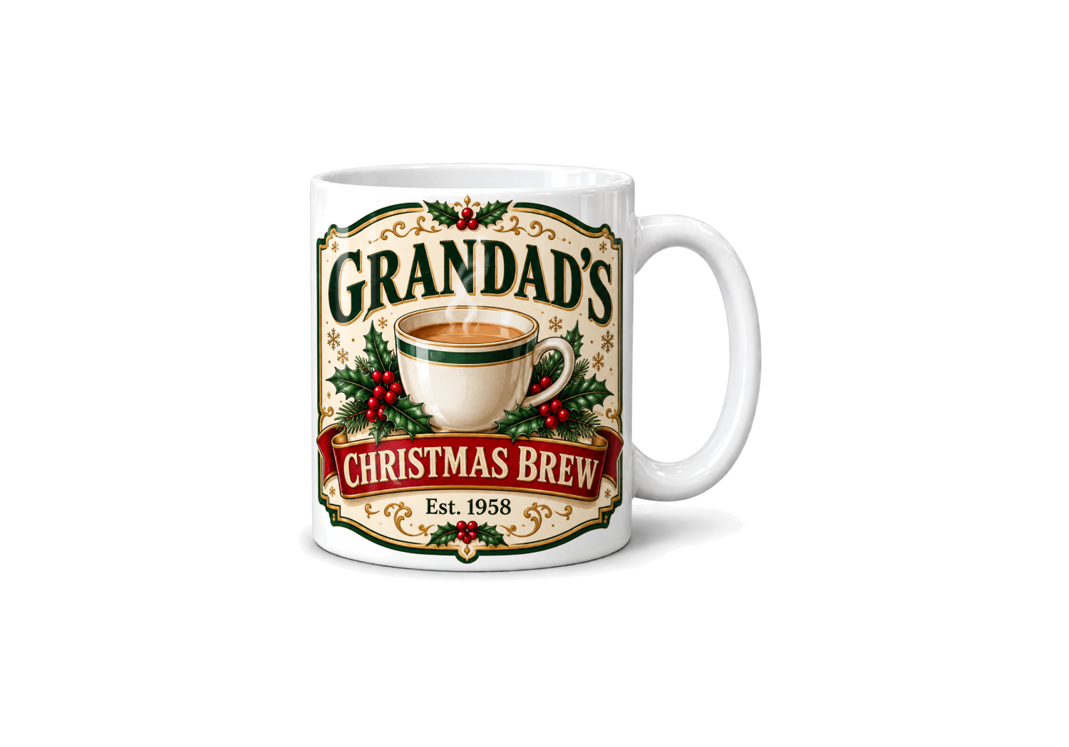 Personalised Grandad's Christmas Brew Mug