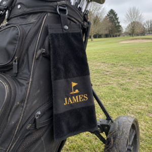 Personalised embroidered golf towel